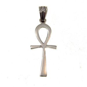 Handcrafted Solid 925 Sterling Silver Ancient Egyptian Ankh Cross Pendant